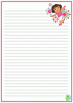 Dora the explorer Writing Paper