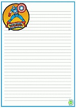 Captain America writing Paper